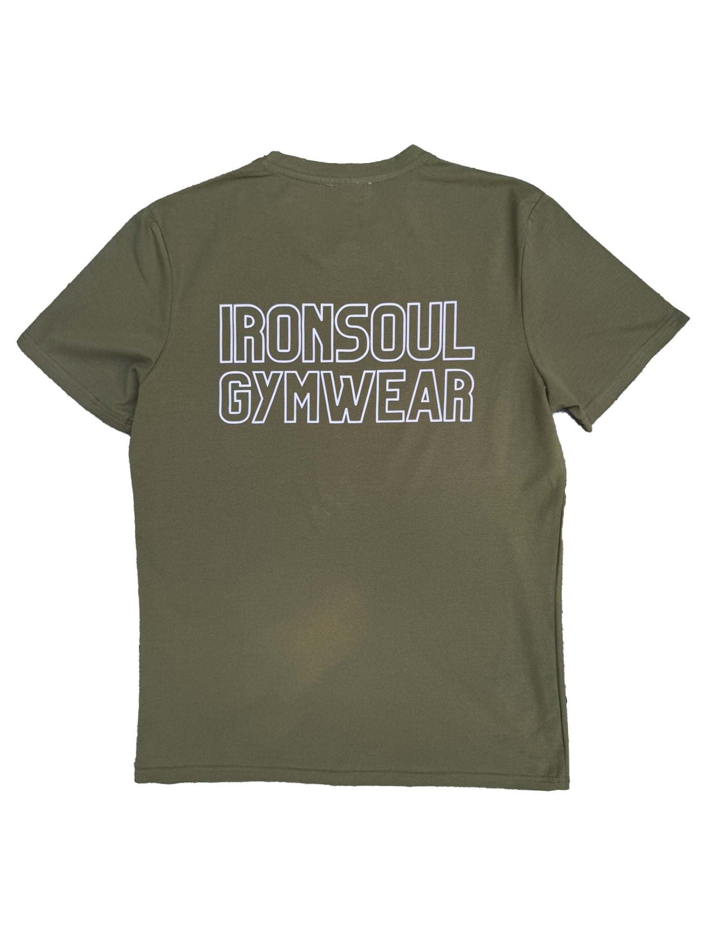 Army Green AlphaForm T-shirt met slimfit pasvorm, O-neck kraag, gemaakt van 100% katoen, ademend, snel drogend en duurzaam geproduceerd.
