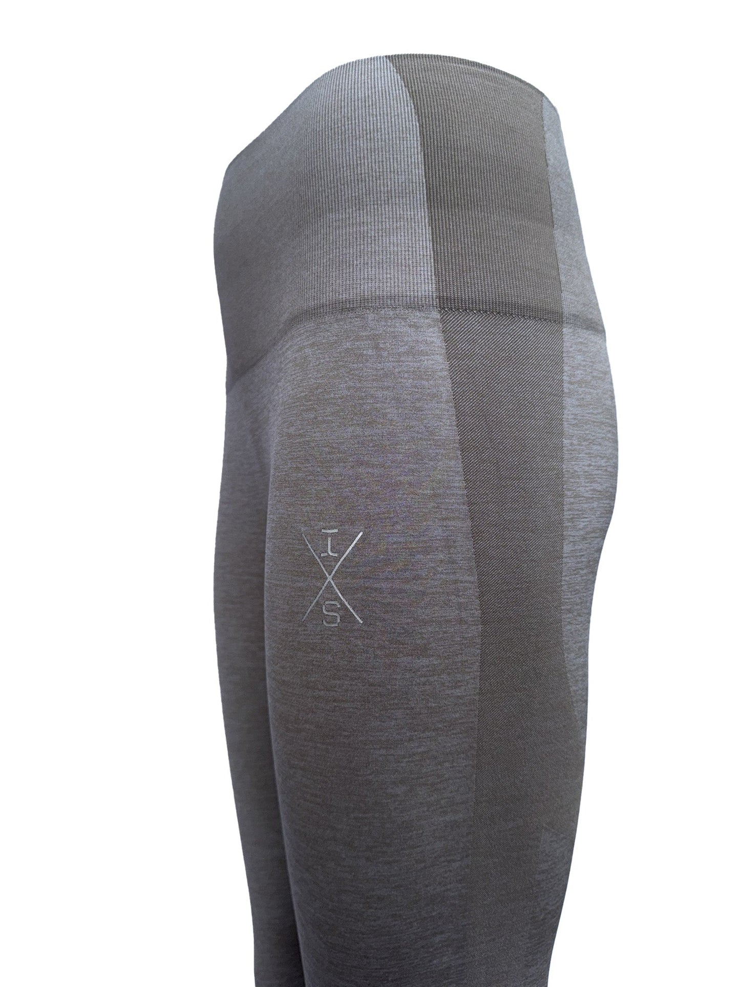 CurveCandy Taupe naadloze legging met sneldrogende stof en perfecte pasvorm voor intensieve workouts