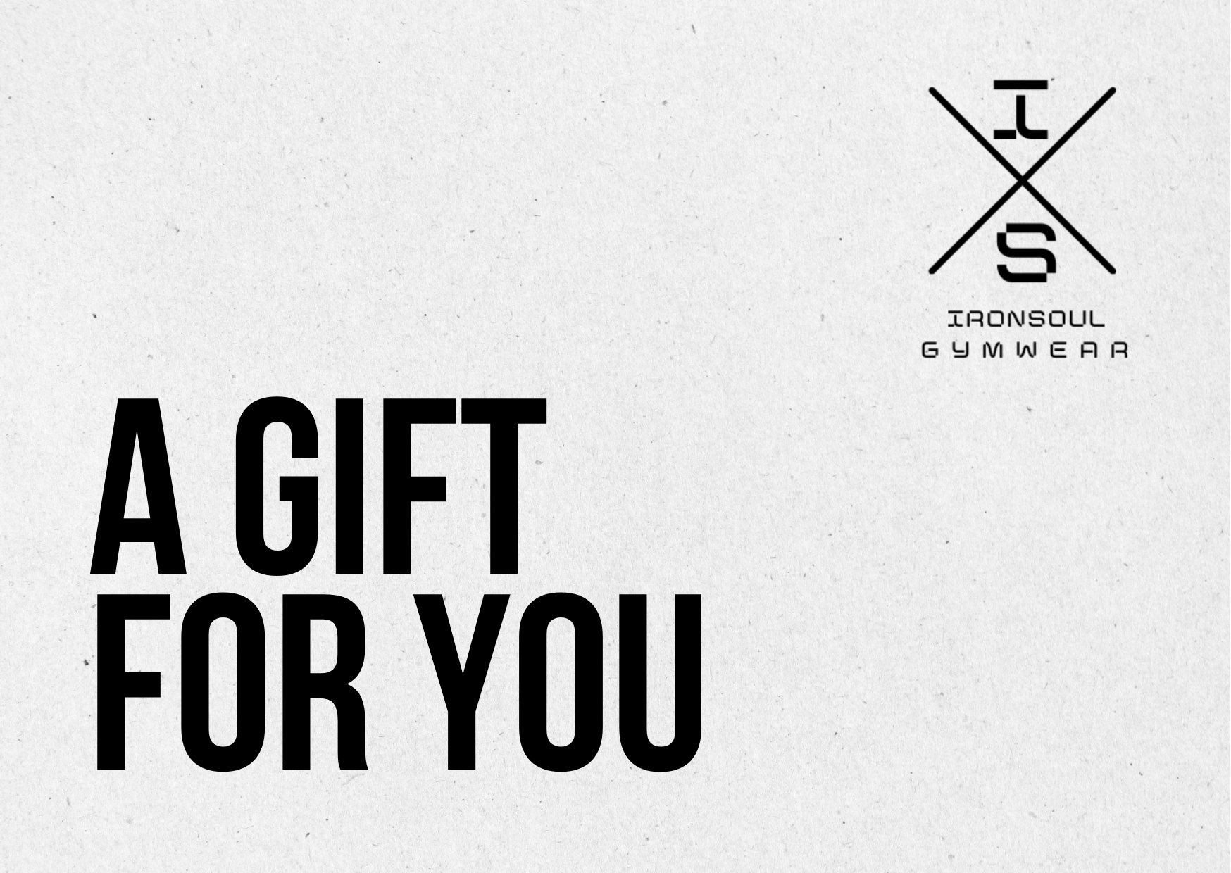 IronSoul Gymwear Giftcard voor fitnesscadeau met motivatie en stijl