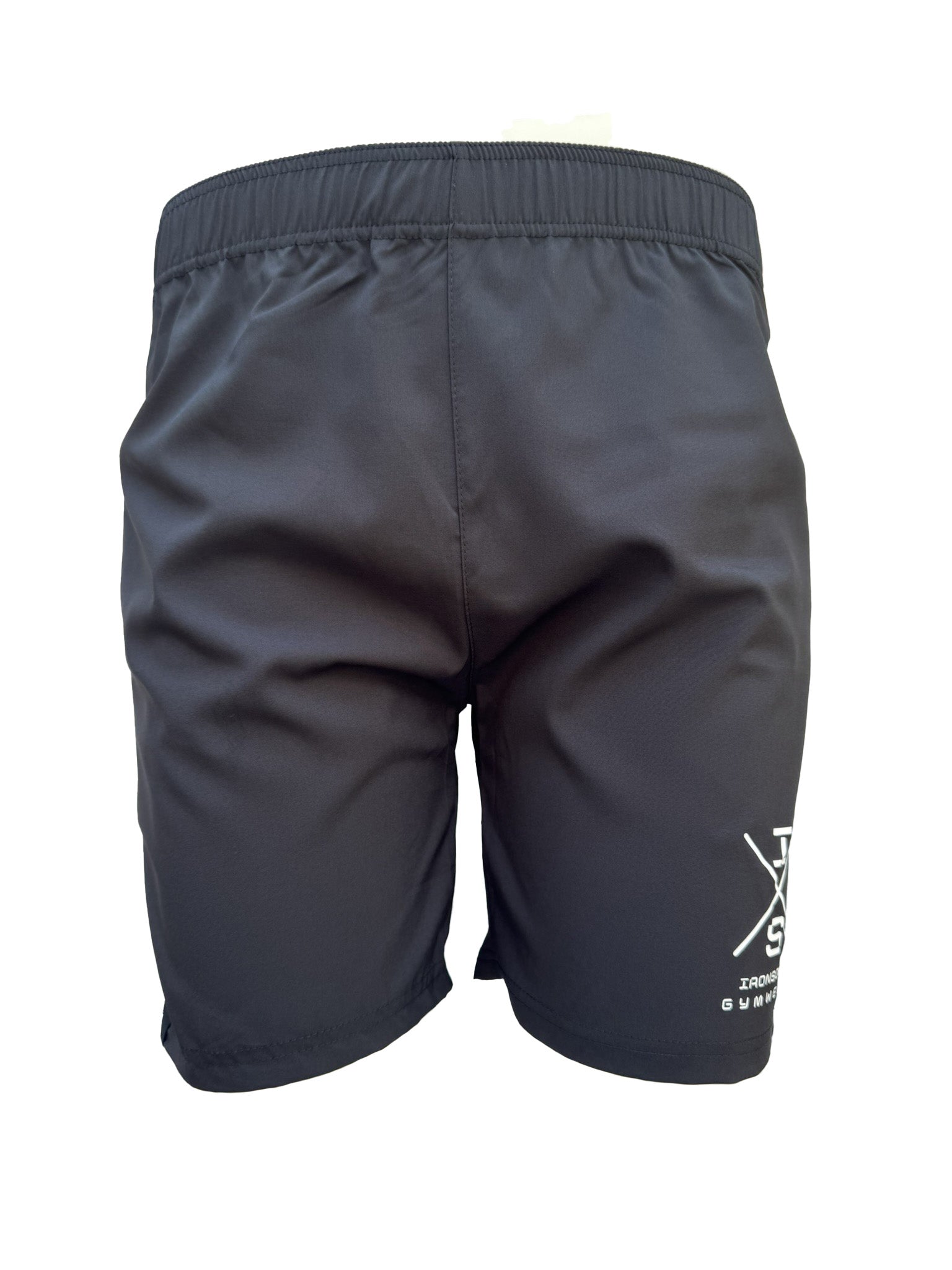 Zwarte FlexMotion Shorts van ademend polyester met elastische tailleband en zijzakken voor sportschool en casual wear