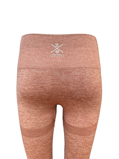 CurveCandy Mokka naadloze Mokka legging voor comfortabele, sneldrogende en prestatiegerichte workouts