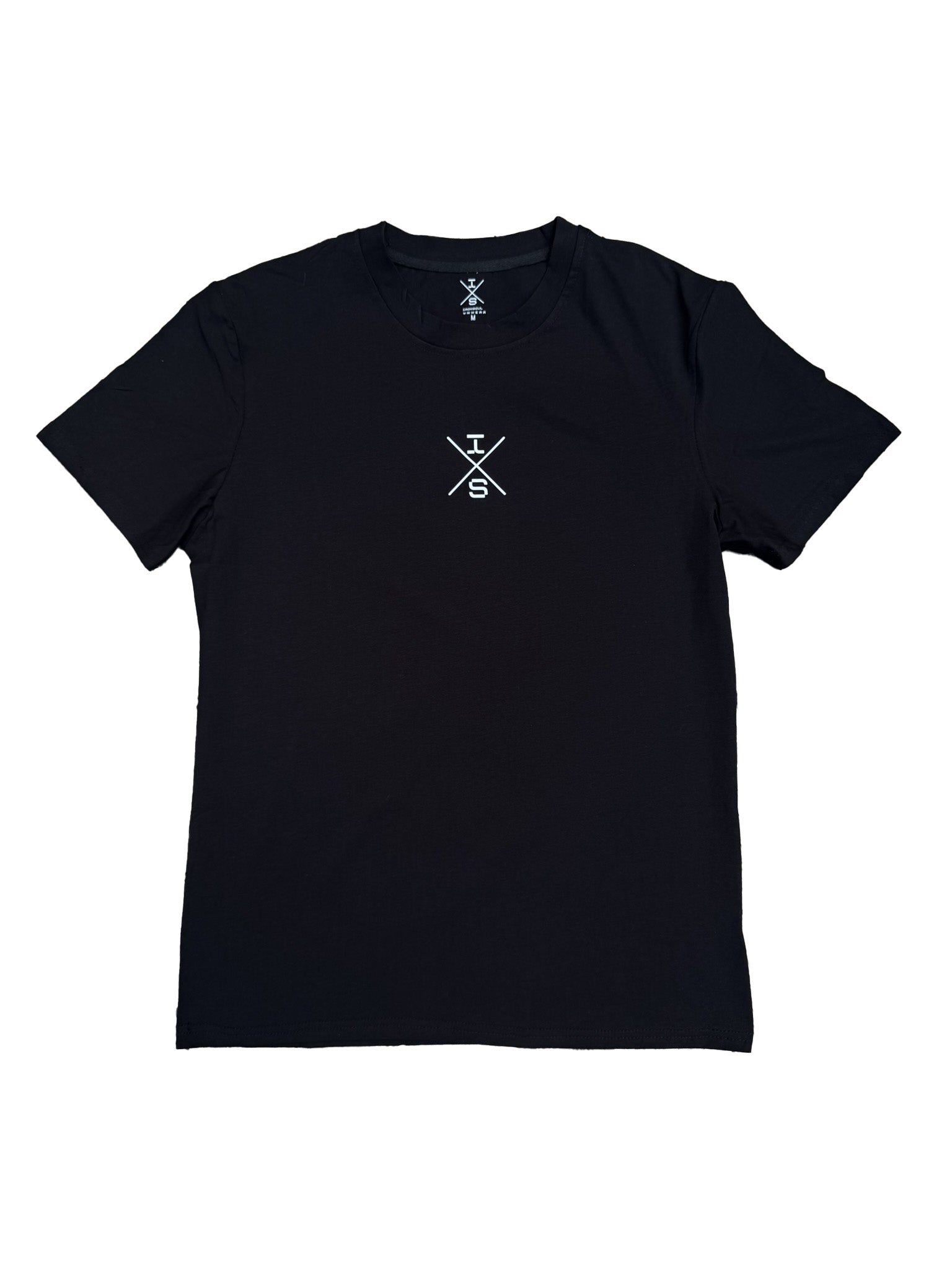 Zwart AlphaForm T-shirt met slimfit pasvorm, O-neck kraag, gemaakt van 100% katoen, ademend, snel drogend en duurzaam geproduceerd.